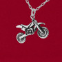 925 sterling silver dirt bike motorcross charm pendant