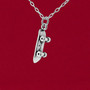 925 sterling silver skateboard charm pendant