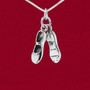 925 sterling silver tap dance shoes moveable 2 piece pair charm pendant