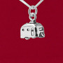 925 sterling silver travel trailer RV camper charm pendant