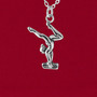 925 sterling silver gymnastics girl charm pendant