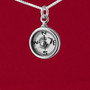 925 sterling silver compass with moving needle charm pendant for hiking, geocaching