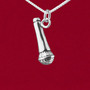 925 sterling silver microphone mic charm pendant