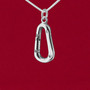 925 sterling silver carabiner rock climbing charm pendant