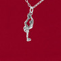 925 sterling silver figure ice skating girl charm pendant