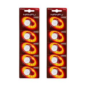 NANFU 10 Pack CR2032 Lithium Coin Cell Batteries