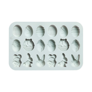 Ventray 18 Cavities Rabbit Silicone Mold Blue