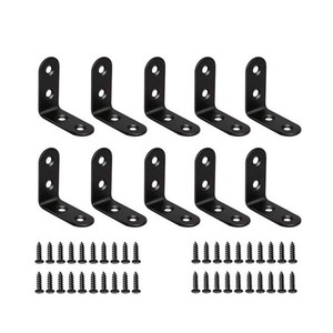 Repuhand 10 Pcs 40x40 mm Corner Bracket L Right Angle Brackets 90 Degree Angle Braces with Screws