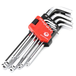 (GIFT ONLY) MAXPOWER 9-Piece SAE Long Arm Ball Point Hex Key Set