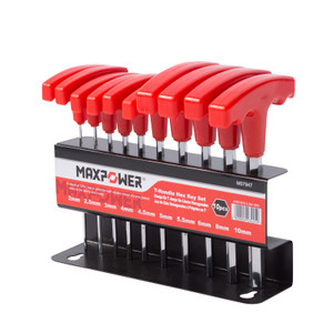 MAXPOWER 10pcs T-Handle Hex Key Set