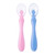 Ventray 2 Pcs BPA Free Soft-Tip Baby Spoon, Blue/Pink