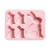 Ventray 5 Cavities Rabbit Silicone Mold Pink