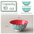 DOWAN Porcelain Small Bowls, 10 Fluid Ounces Vibrant Colors Dessert Bowls