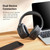 Edifier WH700NB Wireless Active Noise Cancellation Over-Ear Headphones - Black