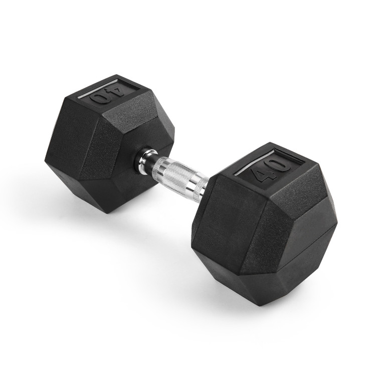 VENTRAY HOME Rubber Encased Hex Dumbbell - 40LB