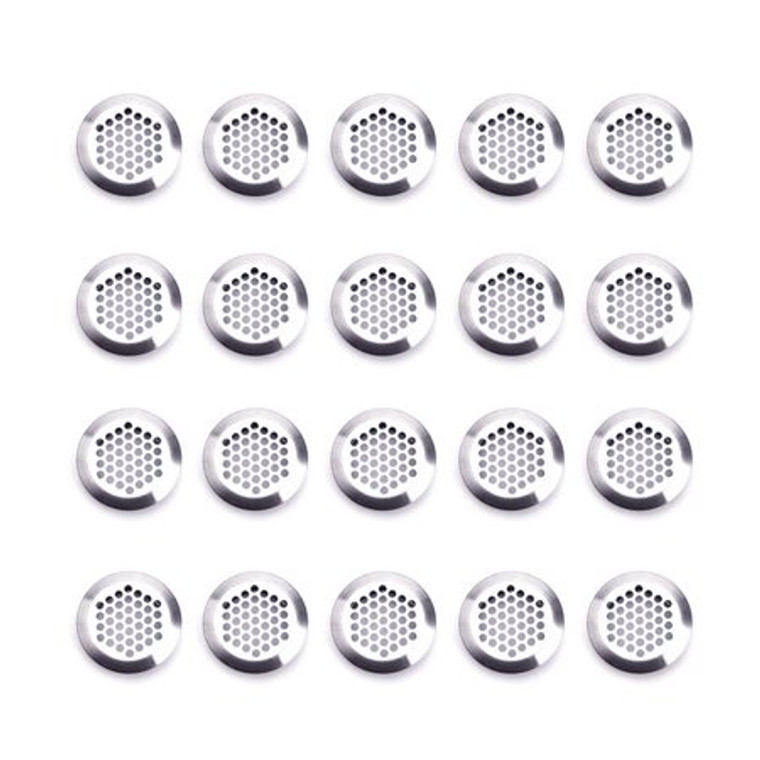 Repuhand 20 Pcs 35 mm Stainless Steel Air Vent Hole Round Shaped Mesh Hole