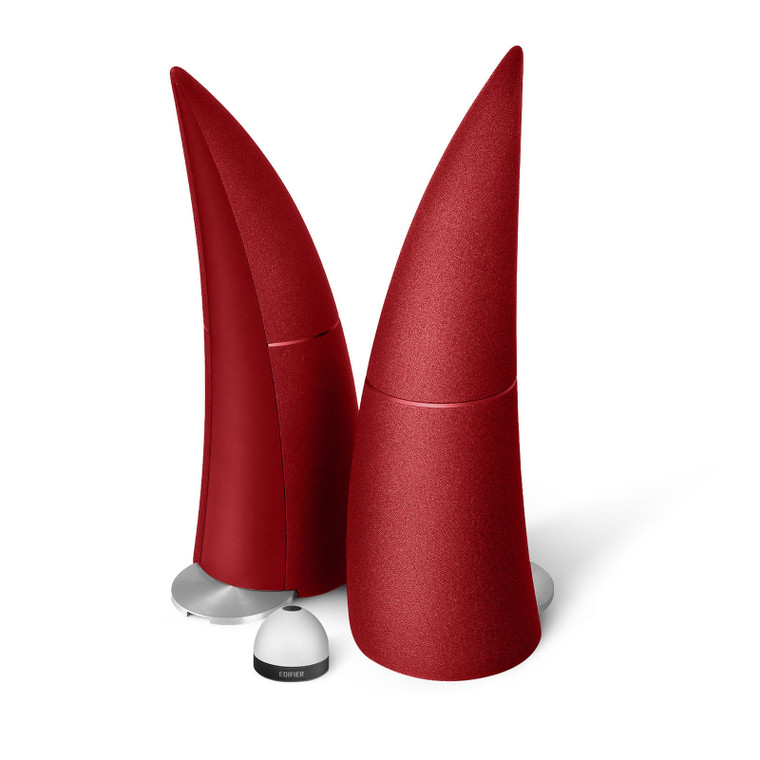 Edifier e30 Spinnaker 2.0 Bluetooth Speakers with Subwoofer Output - Burgundy