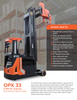 NOBLELIFT OPX33 — 3,300-Lb Very Narrow Aisle Forklift
