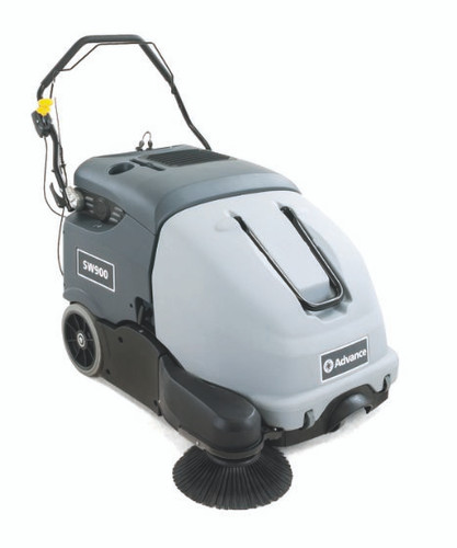 Advance SW900 Industrial Battery Powered walk behind Dry Sweeper- New