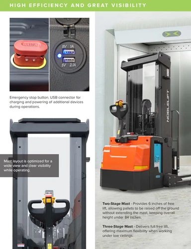 NOBLELIFT PSR30 — 3,000-Lb Lithium Walkie Reach Truck