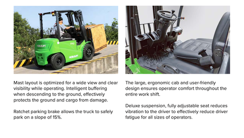 NOBLELIFT FE4P100Q— 10,000-Lb Pneumatic-Tire Lithium Forklift