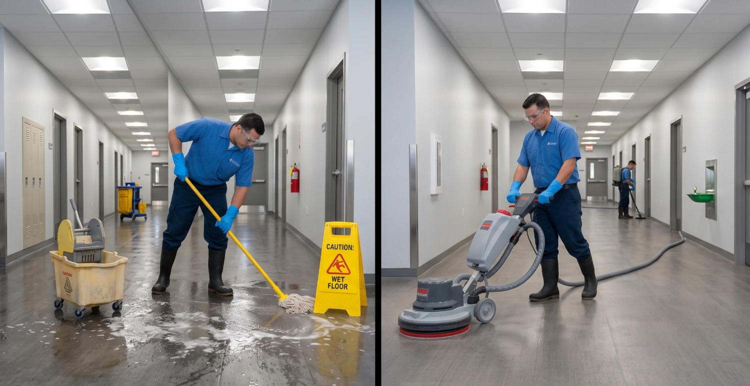 Dry Floor Stripping vs Wet Floor Stripping: What Is the Difference?