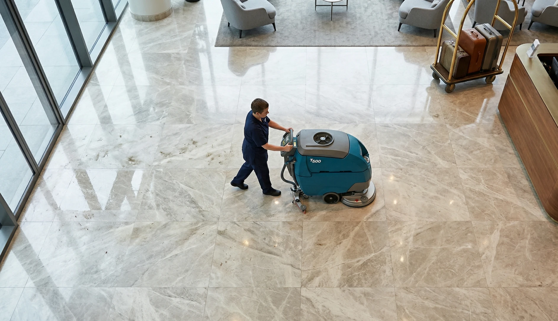 How to Clean a Hotel Lobby Floor