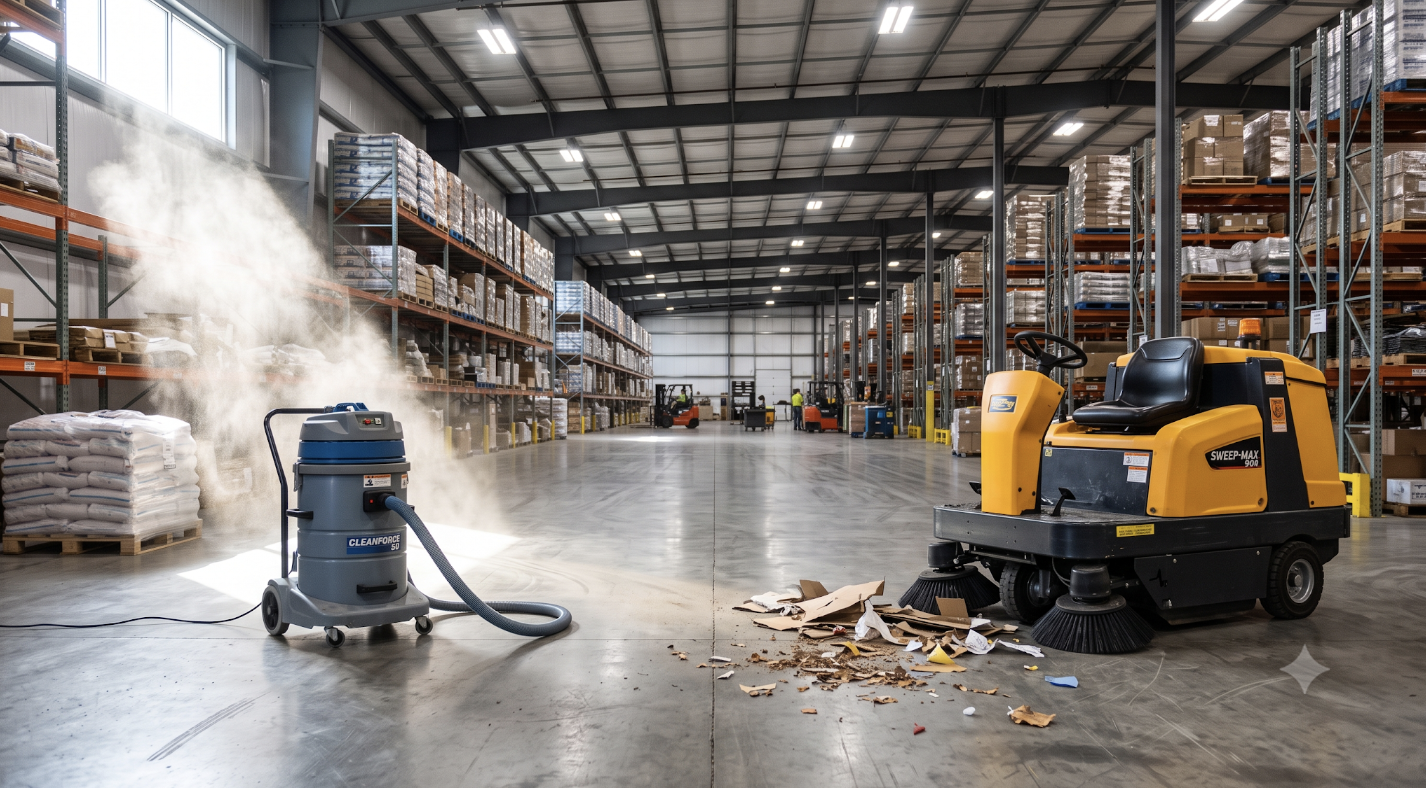 Industrial Vacuum vs Floor Sweeper: Which One Is Better for Dry Debris and Dust Control?