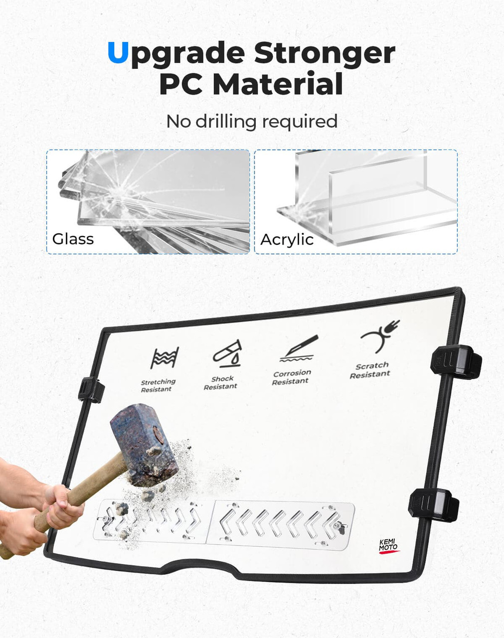 Arctic Cat Prowler Pro Vented Front Full Windshield by Kemimoto