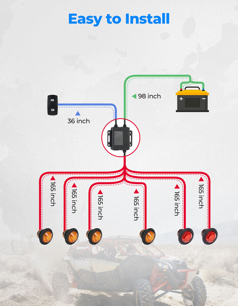 Arctic Cat Prowler / Wildcat Plug & Play Turn Signal Kit by