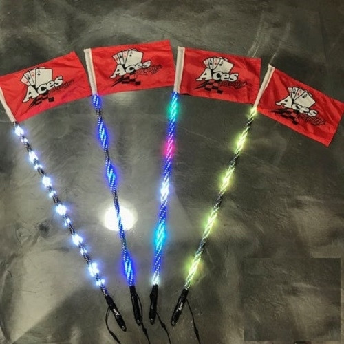 Arctic Cat Prowler / Wildcat 400 Combination Deluxe Lighted Whips by Aces Racing - DX400-EAO