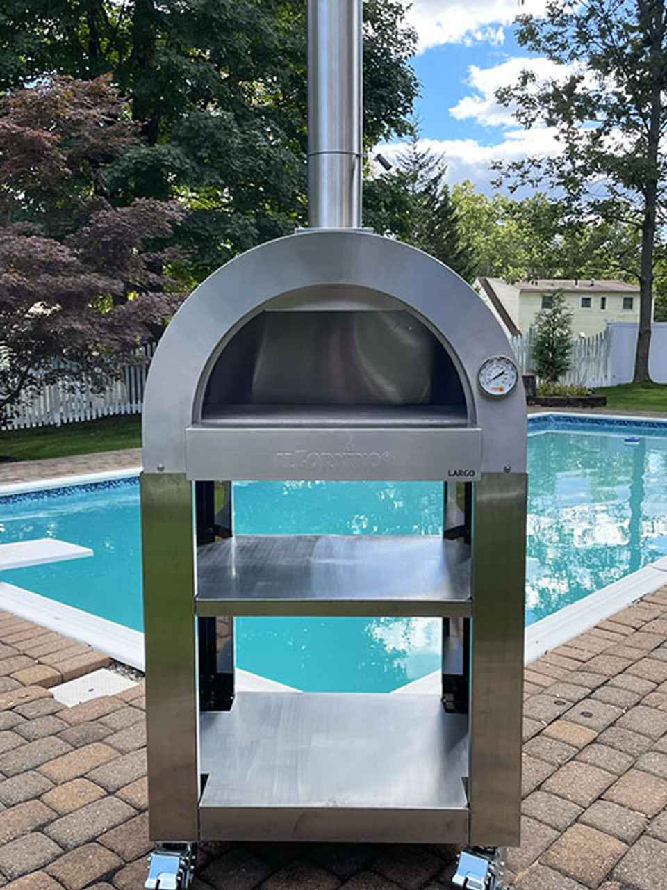 Largo Stainless Steel Wood Burning Oven with Stand | ilFornino