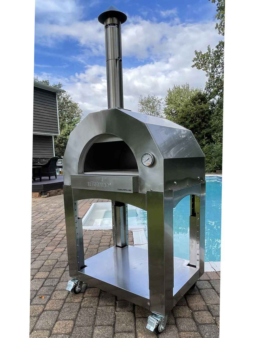 Fiamma Rossa Mini Outdoor Wood Burning Oven with Stand - ilFornino