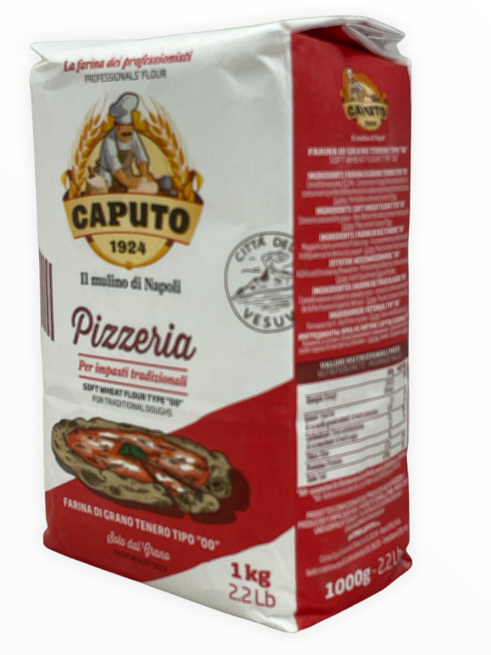 Colichef Farine Caputo Pizzeria Type 00/2 Kilos (pack 2 x 1 Kg) - La farine  pizza N°1 en Italie, Brute : : Epicerie