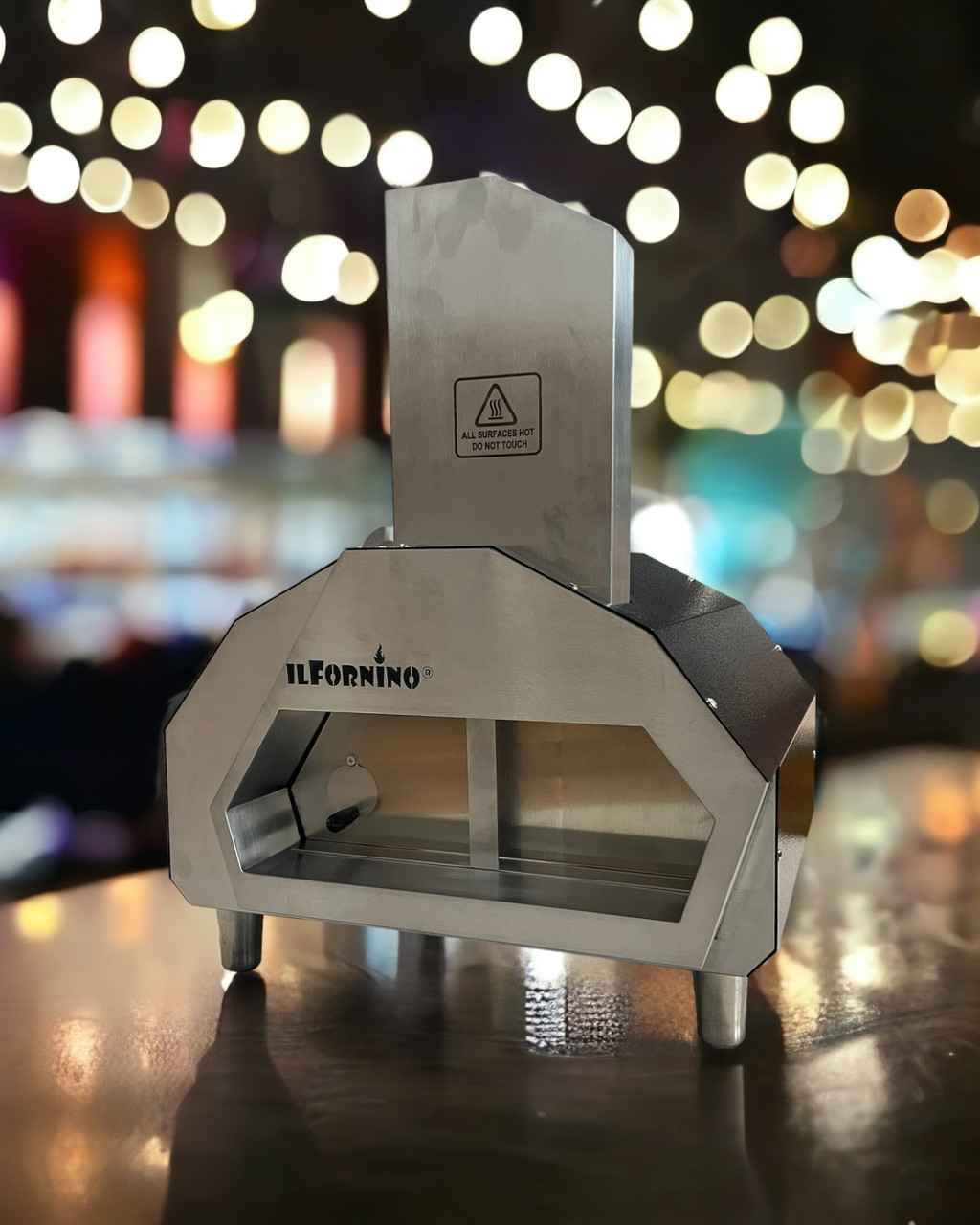 のり burningso Nino Stainless Steel Countertop Wood Burning Pizza Oven