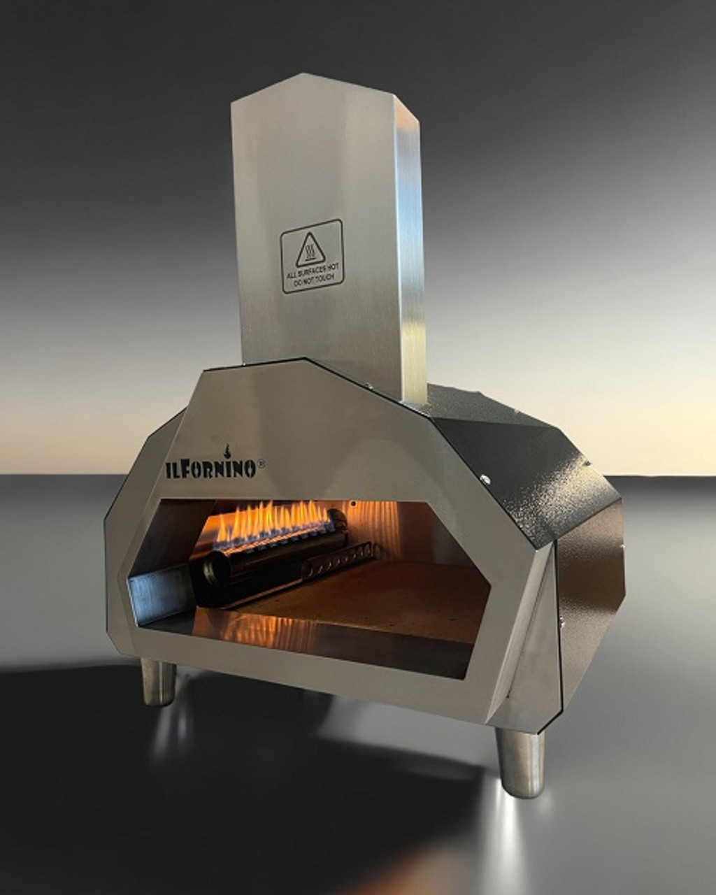 Nino Stainless Steel Best Gas Fired Countertop Pizza Oven | ilFornino