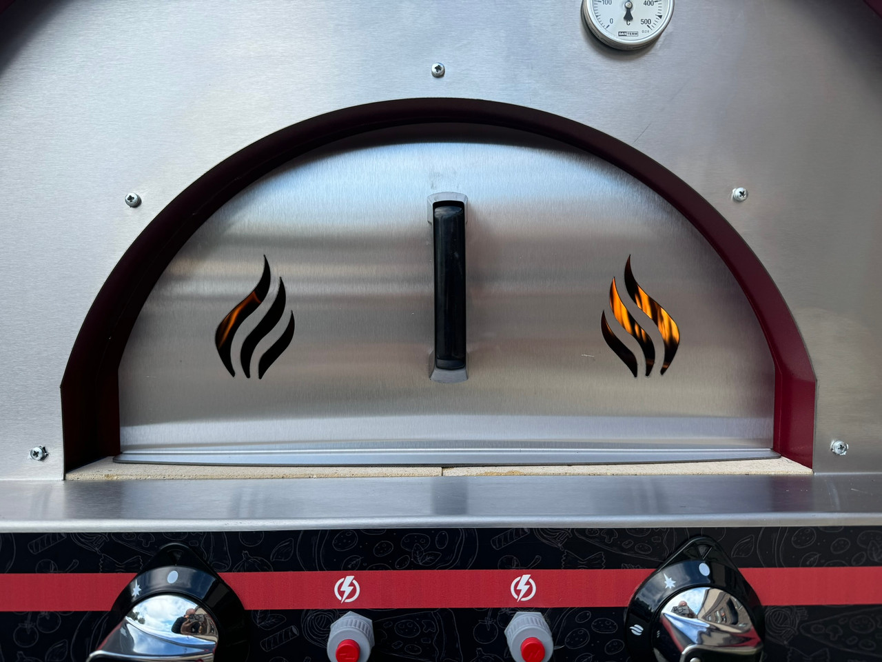 のり burningso Mini Pro Wood Fired Matzah Oven W/ Propane Gas and Stand