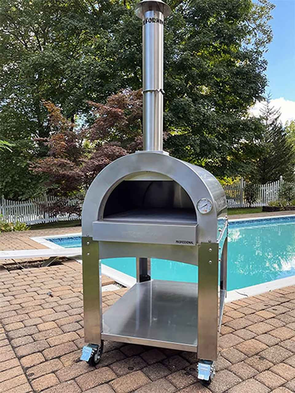 Professional Stainless Steel woodburning oven with Stand