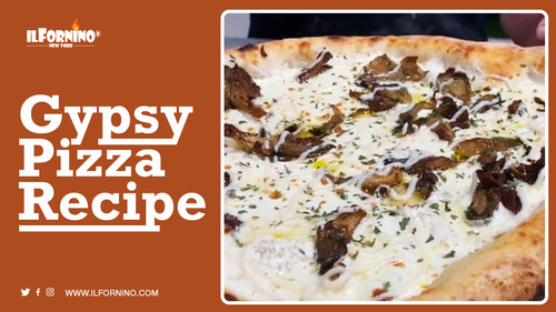 Gypsy  Pizza  with  Fresh Mozzarella, Olive oil & Oyster Mushrooms