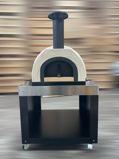 ilFornino® Milano Series 33" x 28" Cooking Area - Wood Fired Pizza Oven with Cart 