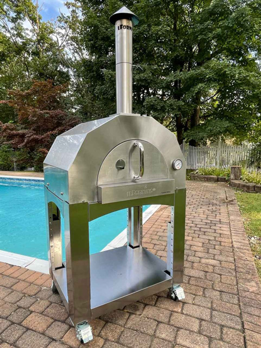 Fiamma Rossa Grande Hybrid Gas and Wood Fired Oven with Stand