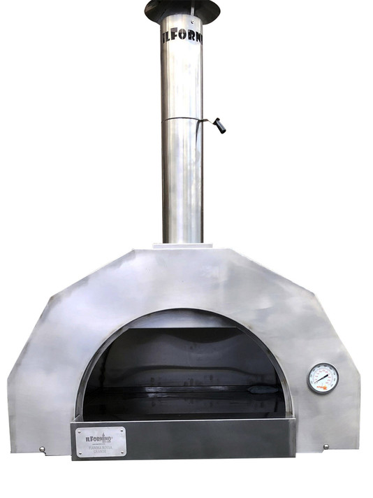 Fiamma Rossa – Grande Stainless Steel Wood Burning Multi-Fuel Pizza Oven Counter Top - ilFornino®