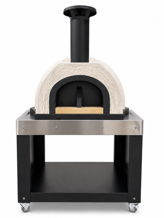 Milano Hybrid Series - Hybrid Outdoor Pizza Oven With Cart - Cooking Area - IlFornino®