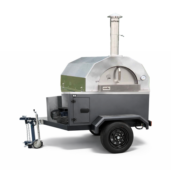 ilFornino Hybrid Concession Trailer - 8FT x 6FT with the Fiamma Rossa Grande