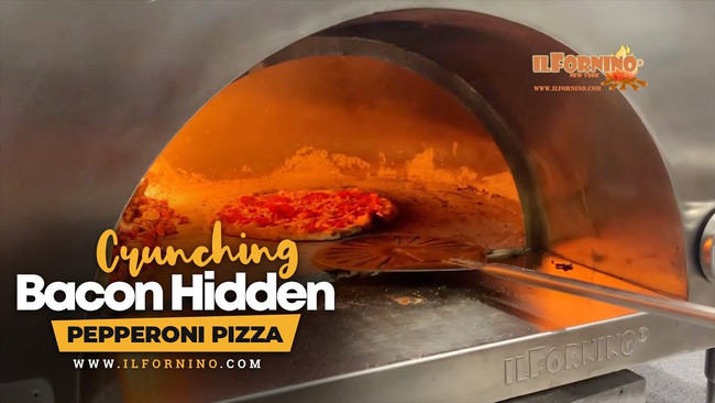Cooking Hidden Pepperoni & Bacon Pizza in a Wood-Fired Oven | ilFornino