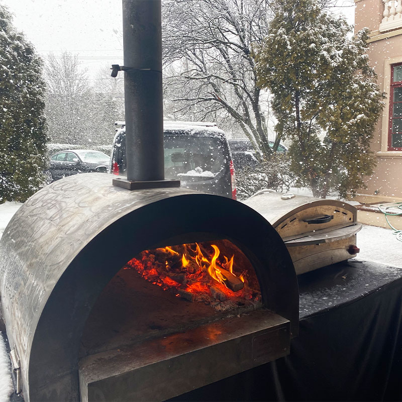 outdoor wood pizza oven