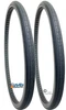 22" x 1-3/8" - 1/4" AeroFlex Dark Gray Solid Polyurethane Tire | Set of 2