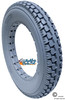 12 1/2" x 2 1/4" Solid Polyurethane Knobby Tire, Light Grey | Sold Individually
