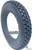 12 1/2" x 2 1/4" Solid Polyurethane Knobby Tire, Dark Grey | Sold Individually