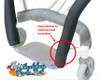 8" Front Tube Wheelchair Impact Guard With Open Section For Cross Bar. PRICE IS FOR 1